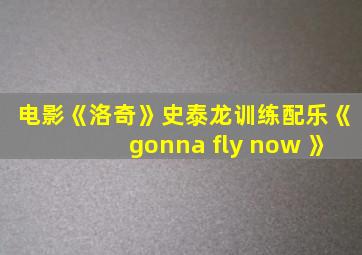 电影《洛奇》史泰龙训练配乐《gonna fly now 》